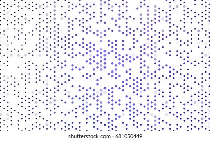 Dark Purple vector red banner with set of circles, dots. Donuts Background. Creative Design Template. Technological halftone illustration.