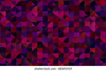 Dark Purple vector red banner with set of circles, dots. Donuts Background. Creative Design Template. Technological halftone illustration.
