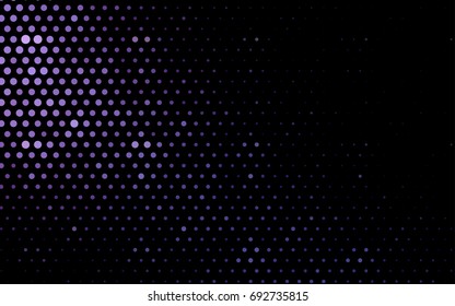 Dark Purple vector red banner with set of circles, dots. Donuts Background. Creative Design Template. Technological halftone illustration.