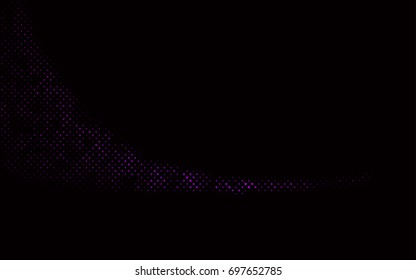 Dark Purple vector red banner with set of circles, dots. Donuts Background. Creative Design Template. Technological halftone illustration.