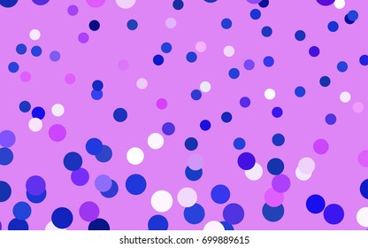 Dark Purple vector red banner with set of circles, dots. Donuts Background. Creative Design Template. Technological halftone illustration.
