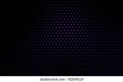 Dark Purple vector red banner with set of circles, dots. Donuts Background. Creative Design Template. Technological halftone illustration.
