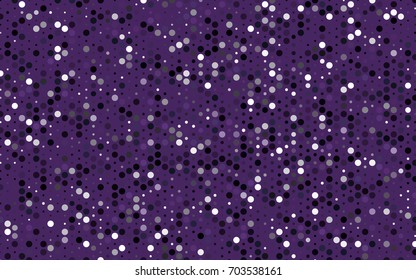 Dark Purple vector red banner with set of circles, dots. Donuts Background. Creative Design Template. Technological halftone illustration.