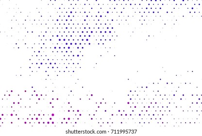 Dark Purple vector red banner with set of circles, dots. Donuts Background. Creative Design Template. Technological halftone illustration.