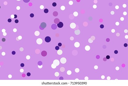 Dark Purple vector red banner with set of circles, dots. Donuts Background. Creative Design Template. Technological halftone illustration.