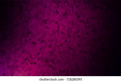 Dark Purple vector red banner with set of circles, dots. Donuts Background. Creative Design Template. Technological halftone illustration.
