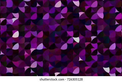 Dark Purple vector red banner with set of circles, dots. Donuts Background. Creative Design Template. Technological halftone illustration.