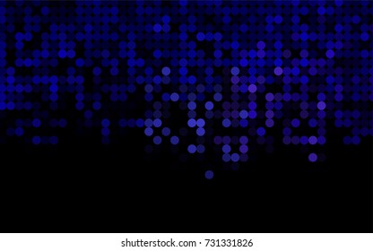 Dark Purple vector red banner with set of circles, dots. Donuts Background. Creative Design Template. Technological halftone illustration.