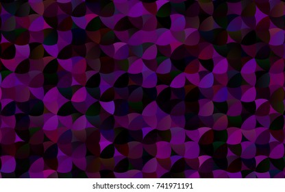 Dark Purple vector red banner with set of circles, dots. Donuts Background. Creative Design Template. Technological halftone illustration.