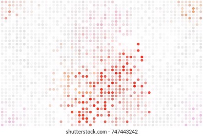Dark Purple vector red banner with set of circles, dots. Donuts Background. Creative Design Template. Technological halftone illustration.
