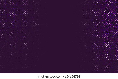 Dark Purple vector red pattern of geometric circles, shapes. Colorful mosaic banner. Geometric background with colored disks.