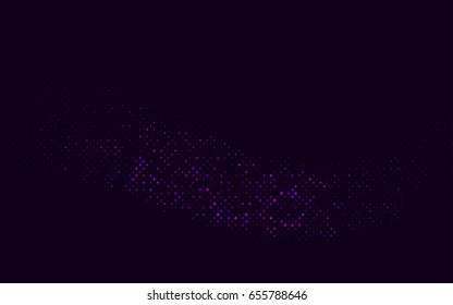 Dark Purple vector red pattern of geometric circles, shapes. Colorful mosaic banner. Geometric background with colored disks.