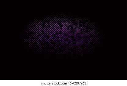Dark Purple vector red pattern of geometric circles, shapes. Colorful mosaic banner. Geometric background with colored disks.