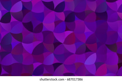 Dark Purple vector red pattern of geometric circles, shapes. Colorful mosaic banner. Geometric background with colored disks.