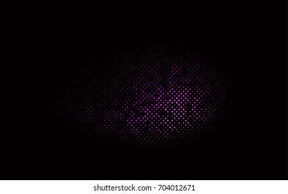 Dark Purple vector red pattern of geometric circles, shapes. Colorful mosaic banner. Geometric background with colored disks.