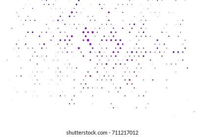 Dark Purple vector red pattern of geometric circles, shapes. Colorful mosaic banner. Geometric background with colored disks.