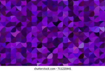Dark Purple vector red pattern of geometric circles, shapes. Colorful mosaic banner. Geometric background with colored disks.