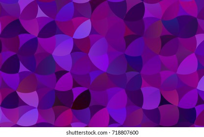 Dark Purple vector red pattern of geometric circles, shapes. Colorful mosaic banner. Geometric background with colored disks.