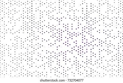 Dark Purple vector red pattern of geometric circles, shapes. Colorful mosaic banner. Geometric background with colored disks.