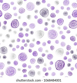 Dark Purple vector seamless abstract doodle wallpaper. A vague abstract illustration with flowers in doodles style. Completely new template for your business design.