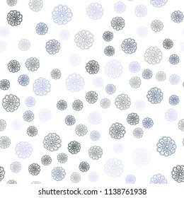 Dark Purple vector seamless abstract doodle template. New colorful illustration in doodle style with flowers. Completely new template for your brand book.