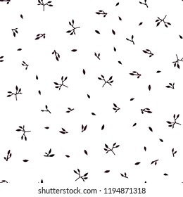 Dark Purple vector seamless abstract design with leaves. leaves on elegant natural pattern with gradient. Pattern for design of window blinds, curtains.