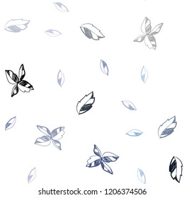 Dark Purple vector seamless abstract design with leaves. leaves on elegant natural pattern with gradient. Pattern for design of window blinds, curtains.