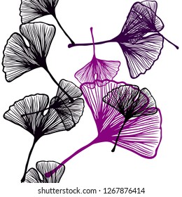 Dark Purple vector seamless abstract design with leaves. Blurred decorative design in Indian style with leaves. Pattern for trendy fabric, wallpapers.