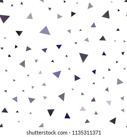 Dark Purple vector seamless backdrop with lines, triangles. Modern abstract illustration with colorful triangles. Pattern for commercials.