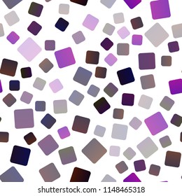 Dark Purple vector seamless backdrop with rectangles, squares. Illustration with set of colorful rectangles. Pattern for commercials.