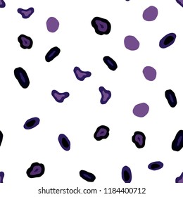 Dark Purple vector seamless backdrop with dots. Blurred bubbles on abstract background with colorful gradient. Design for textile, fabric, wallpapers.
