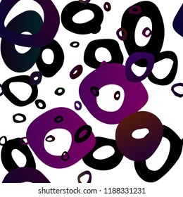 Dark Purple vector seamless backdrop with dots, spots. Modern abstract illustration with colorful water drops. Trendy design for wallpaper, fabric makers.