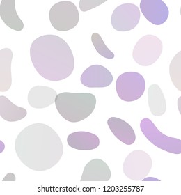 Dark Purple vector seamless backdrop with dots, spots. Blurred bubbles on abstract backdrop with colorful gradient. Pattern for design of window blinds, curtains.
