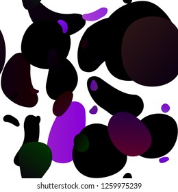 Dark Purple vector seamless backdrop with dots, spots. Illustration with set of shining colorful abstract circles. Pattern for design of fabric, wallpapers.