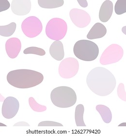 Dark Purple vector seamless backdrop with dots, spots. Colorful illustration with blurred circles in nature style. Pattern for trendy fabric, wallpapers.