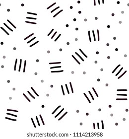 Dark Purple vector seamless background with lines, ovals. Seamless gradient abstract lines on white background. Design for textile, fabric, wallpapers.