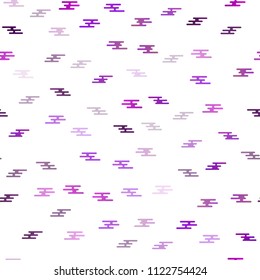 Dark Purple vector seamless background with straight round ended lines. Modern geometrical abstract illustration with staves. The template can be used as a background.