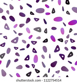 Dark purple vector seamless background with rounded triangular shapes, ovals. Illustration with set of colorful ovals, triangular shapes. Smart design for your business advert.