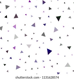 Dark Purple vector seamless background with triangles. Decorative design in abstract style with triangles. Modern template for your landing page.
