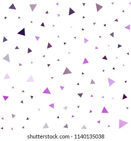 Dark Purple vector seamless background with triangles. Triangles on abstract background with colorful gradient. Best design for your ad, poster, banner.