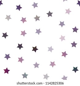 Dark Purple vector seamless background with colored stars. Modern geometrical abstract illustration with stars. The template can be used as a background.