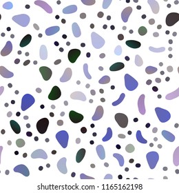 Dark Purple vector seamless background with bubbles. Modern abstract illustration with colorful water drops. Template for business cards, websites.