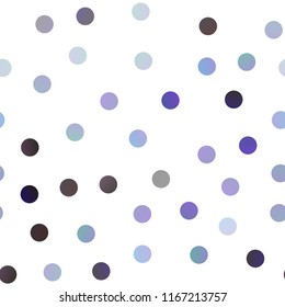Dark Purple vector seamless background with bubbles. Glitter abstract illustration with blurred drops of rain. The pattern can be used for beautiful websites.
