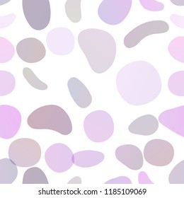 Dark Purple vector seamless background with bubbles. Abstract illustration with colored bubbles in nature style. Pattern for trendy fabric, wallpapers.
