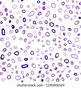 Dark Purple vector seamless background with bubbles. Modern abstract illustration with colorful water drops. Trendy design for wallpaper, fabric makers.