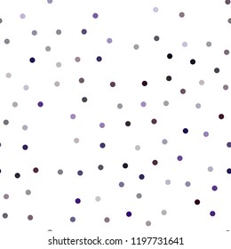 Dark Purple vector seamless background with bubbles. Illustration with set of shining colorful abstract circles. The pattern can be used for aqua ad, booklets.