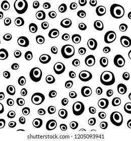 Dark Purple vector seamless background with bubbles. Glitter abstract illustration with blurred drops of rain. Trendy design for wallpaper, fabric makers.