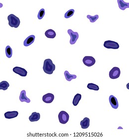 Dark Purple vector seamless background with bubbles. Modern abstract illustration with colorful water drops. Pattern for design of fabric, wallpapers.