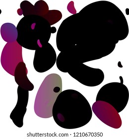 Dark Purple vector seamless background with bubbles. Abstract illustration with colored bubbles in nature style. Pattern for design of fabric, wallpapers.