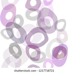 Dark Purple vector seamless background with bubbles. Colorful illustration with blurred circles in nature style. Pattern for design of window blinds, curtains.